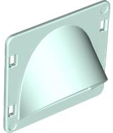 Duplo Door / Window Pane 1 x 4 x 3 Flat Front with Curved Pane Arch