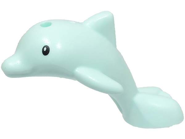 Dolphin, Friends Style, Baby Jumping with Black Eyes Pattern