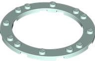 Plate, Round 8 x 8 with 6 x 6 Round Open Center in Light Aqua