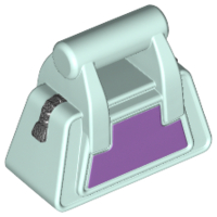 Friends Accessories Handbag with Dark Silver Zipper and Medium Lavender Side Pattern