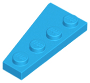 10 NEW LEGO Wedge Plate 4 x 2 Left Light Bluish Gray