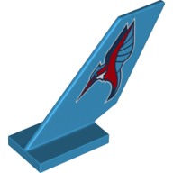 Tail Shuttle with Red and Blue Bird Pattern on Both Sides