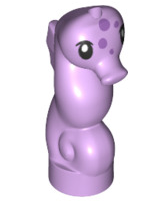 Seahorse, Friends Style with Black Eyes and Medium Lavender Spots Pattern