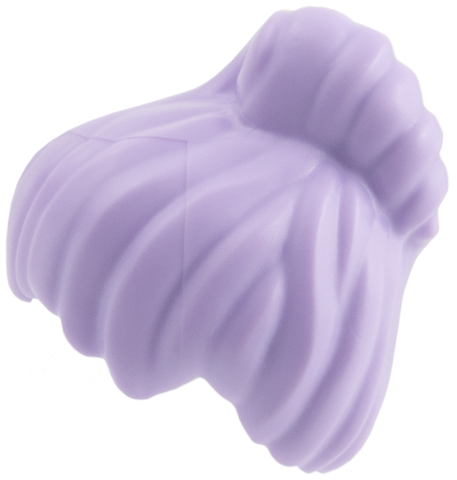 Lavender French roll hair