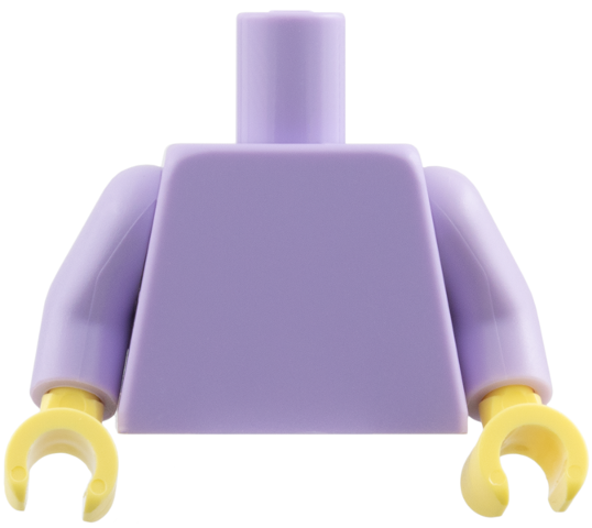 Torso Plain / Lavender Arms / Bright Light Yellow Hands