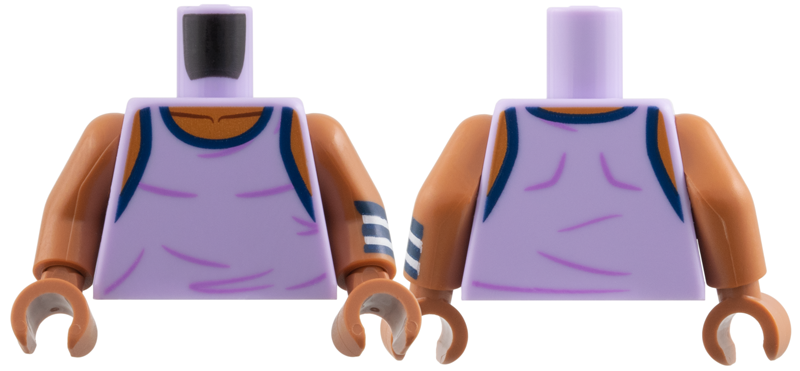 Lavender tank top torso, sienna arms and hands