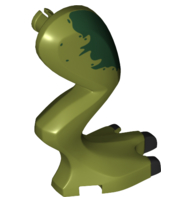 Dinosaur Leg Large (Rear) Dilophosaurus Right with Pin, Black Claws and Dark Green Blotch Pattern