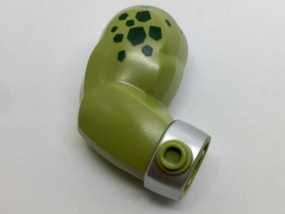 Arm Giant, Right with Stud on Wrist, Dark Green Spots and Silver Manacle Pattern