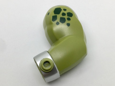 Arm Giant, Left with Stud on Wrist, Dark Green Spots and Silver Manacle Pattern