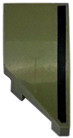 Wedge 2 x 1 x 2/3 Right with Black Stripe Pattern