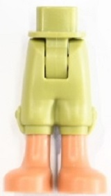 Mini Doll Hips and Trousers Cropped with Medium Nougat Legs Pattern - Thick Hinge