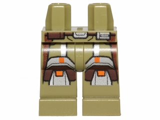 Hips and Legs with SW Armor with Silver and Brown Markings Pattern