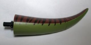 Dinosaur Tail Tyrannosaurus rex / Brachiosaurus with Black Rotation Joint Pin and Reddish Brown Top with Dark Brown Stripes Pattern