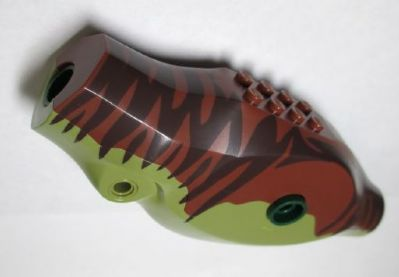 Dinosaur Body Tyrannosaurus rex with Reddish Brown Top with Dark Brown Stripes Pattern