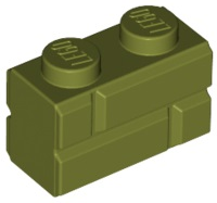 LEGO® Brick Light Gray 1 X 2 Masonry Profile Design ID 98283 Brick Profile