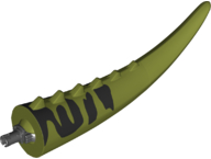 Dinosaur Tail Carnotaurus / Indominus Rex / Giganotosaurus / Allosaurus with Pin, Spikes, and Black Markings Pattern