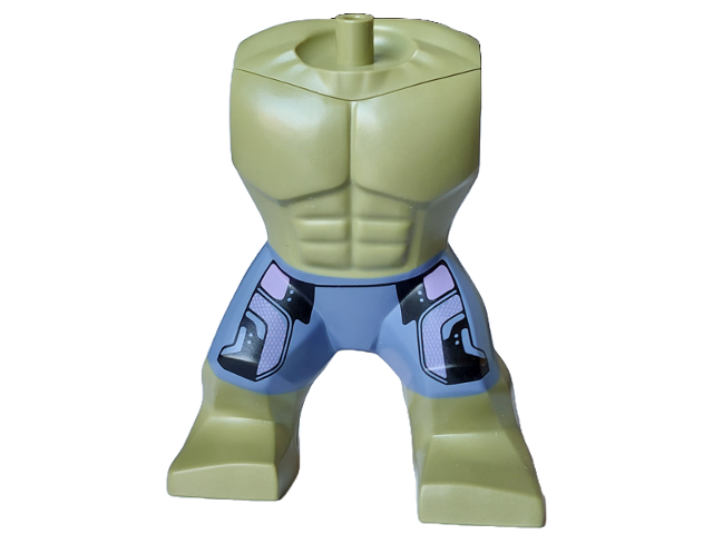 Body Giant, Hulk with Sand Blue Pants with Black and Lavender Panels Pattern