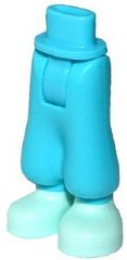 Mini Doll Hips and Trousers Baggy with Light Aqua Shoes Pattern - Thick Hinge