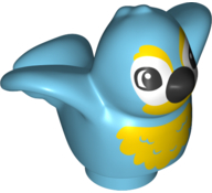Duplo Bird with Yellow Chest Feathers, Black Beak Pattern