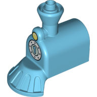 Duplo, Train Steam Engine Front with Cow Catcher with Bright Light Yellow Headlight and Number 1 Pattern