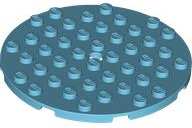 Plate, Round 8 x 8 with Hole in Medium Azure