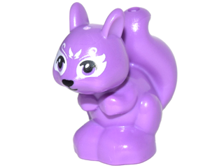 Squirrel, Friends Style with Medium Lavender Eyes, Black Nose and Mouth, White Eye Patches and Face Decorations Pattern (Elves Mr. Spry)