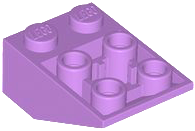 Slope, Inverted 33 3 x 2 with Flat Bottom Pin and Connections between Studs