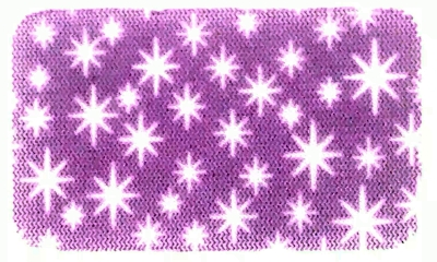 Cloth Carpet Rug 4 x 6 with White Stars Pattern