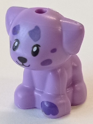 Dog, Friends Style, Puppy, Standing, Small with Dark Purple Paw and Spots Pattern