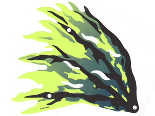 Cloth Wing Dragon Left with Black and Dark Blue Streaks Pattern