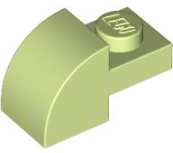 Slope, Curved 2 x 1 with Recessed Stud