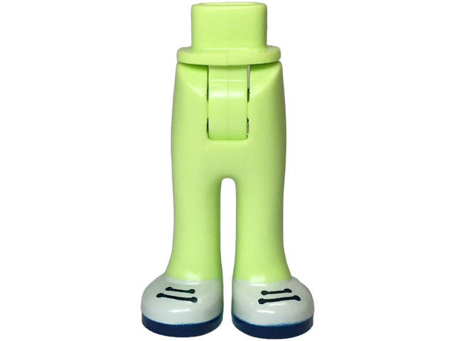 Mini Doll Hips and Trousers with Back Pockets with White Shoes, Dark Blue Laces and Soles Pattern - Thick Hinge