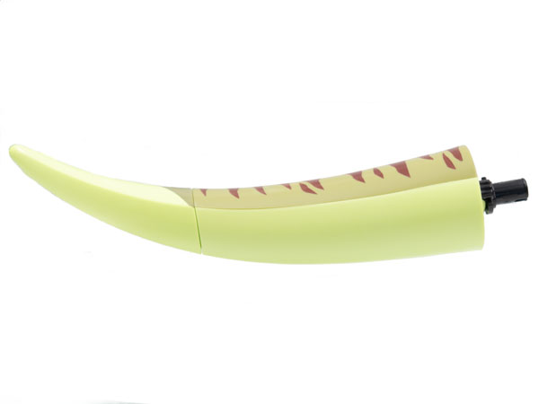 Dinosaur Tail Tyrannosaurus rex / Brachiosaurus with Black Rotation Joint Pin and Olive Green Top with Dark Red Stripes Pattern