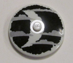 Dish 4 x 4 Inverted (Radar) with Solid Stud with Crescent Moon and Clouds Pattern