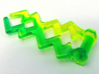 Lego New Trans-Neon Green Wave Angular Electric Zigzag Castle Magic Spark Part