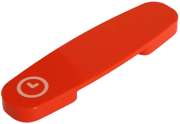 Duplo, Train Action Brick with White Clock Face with Hands Pattern