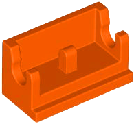 Hinge Brick 1 x 2 Base in Reddish Orange