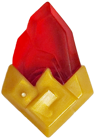 Rock Faceted Pointed with Molded Pearl Gold Base Pattern