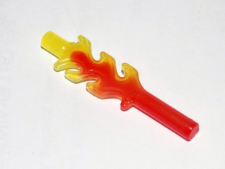 Wave Rounded Straight Bar 4L (Flame) with Marbled Trans-Yellow Pattern