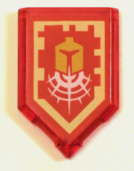 Tile, Modified 2 x 3 Pentagonal with Nexo Power Shield Pattern - Commanding Shout