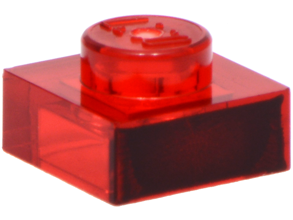 Plate 1 x 1 with Black Side Pattern