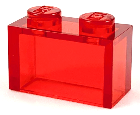 Trans Clear 306540 Neuf Brick 1x2 without Bottom Lego 3065-100x Briques