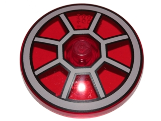 Dish 4 x 4 Inverted (Radar) with Solid Stud with Radial TIE Fighter Cockpit Pattern