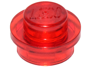 Lego 50x Plate Round 1x1 Straight Side rouge transp./trans red 4073 NEUF 