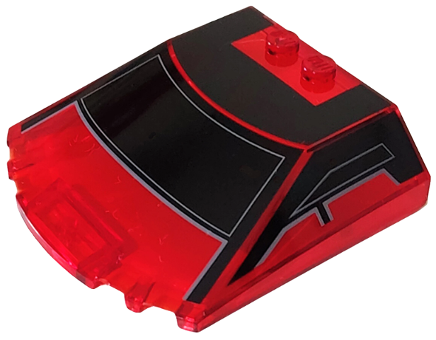 Windscreen 6 x 6 x 1 1/3 Straight Sides with Black Window Frame Outline and Roof Pattern