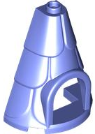 Tower Roof 2 x 4 x 4 Half Cone Shaped with Roof Tiles and Window