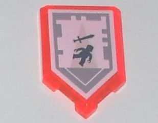 Tile, Modified 2 x 3 Pentagonal with Nexo Power Shield Pattern - Tractor Beam