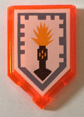 Tile, Modified 2 x 3 Pentagonal with Nexo Power Shield Pattern - Flash Cannon