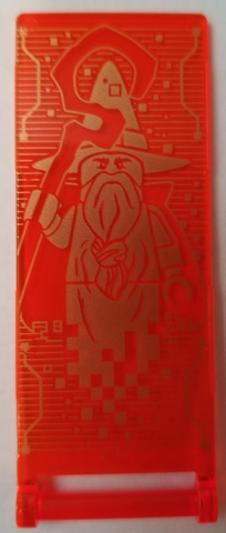 Flag 7 x 3 with Bar Handle with Merlok and Crook Hologram Pattern