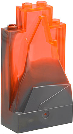 Rock Panel 2 x 4 x 6 with Marbled Dark Bluish Gray Pattern